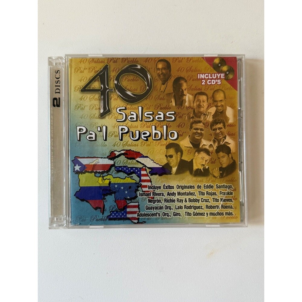40 Salsas Pa'l Pueblo 2 CD Rojas Gomez Nieves Romero Banda Mambo Negron Voltio